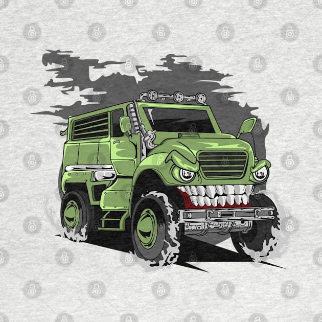 MILITARY MONSTER CAR by beanbeardy